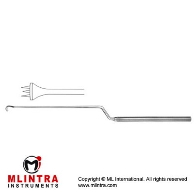 Hardy Implant Fork Bayonet Shaped Stainless Steel, 24 cm - 9 1/2"